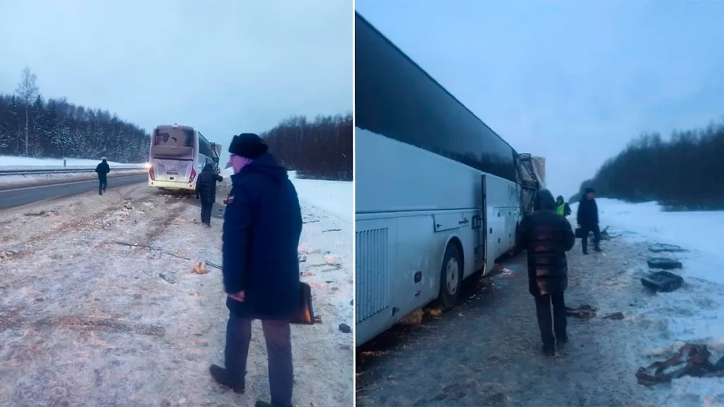 Во Владимирской области произошло ДТП с участием автобуса. Фото © Vk / Прокуратура Владимирской области 