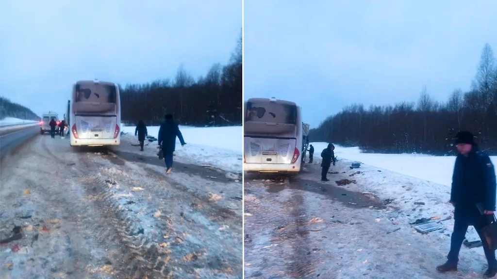 Автобус с костромскими учителями попал в смертельное ДТП по пути в Москву, пострадавших более 20. Фото © Vk / Прокуратура Владимирской области 