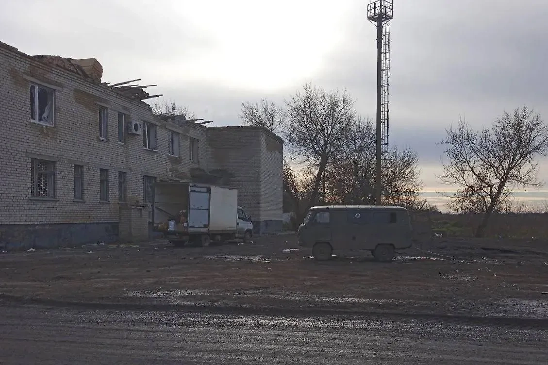 Место обстрела в посёлке Новая Маячка Херсонской области. Обложка © Telegram / Владимир Сальдо