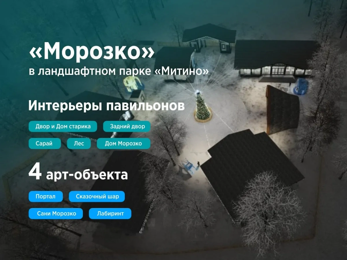 Собянин сообщил, что в Москве откроется три филиала усадьбы Деда Мороза. Фото © Telegram / Сергей Собянин