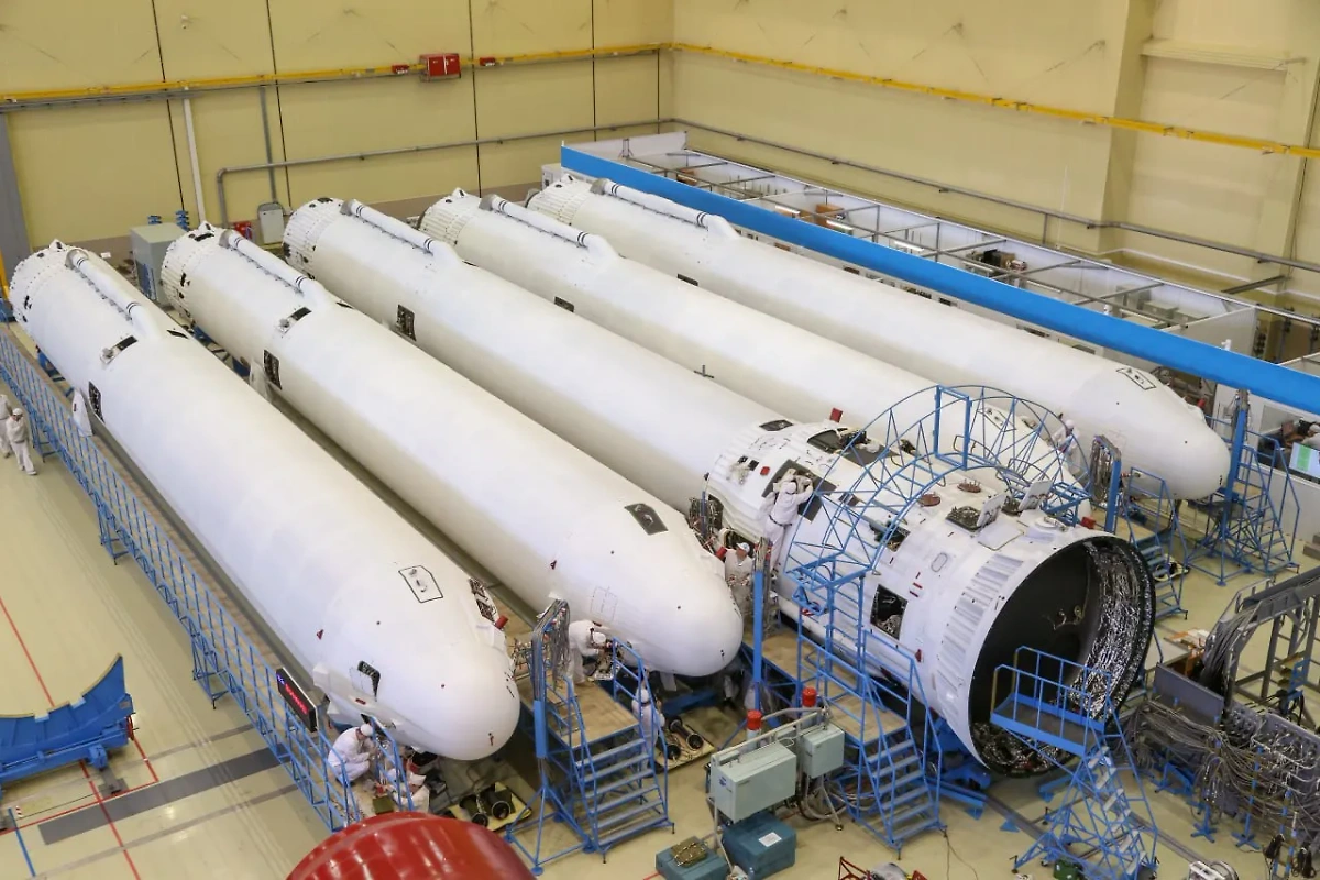 Первая лётная ракета-носитель "Ангара-А5". Фото © t.me / Госкорпорация "Роскосмос"