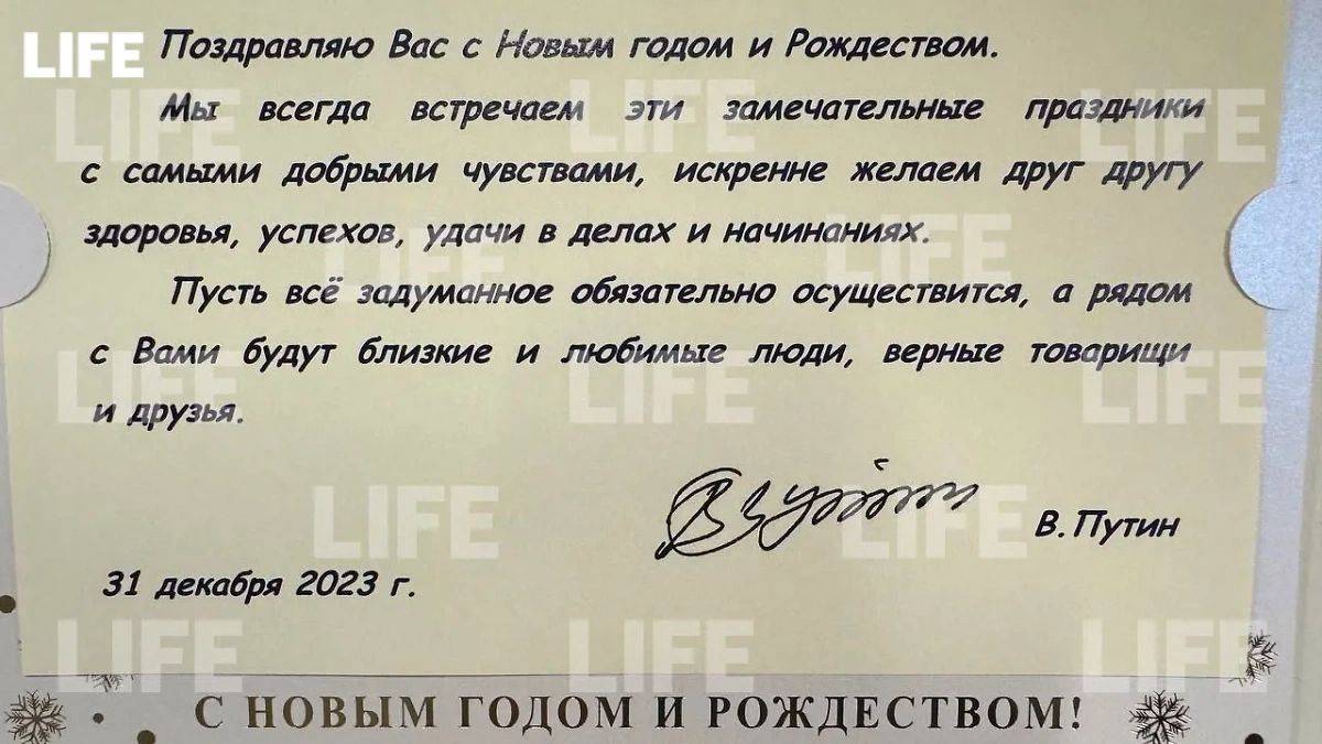 Путин поздравил с наступающим Новым годом и Рождеством общественников и журналистов. Фото © LIFE