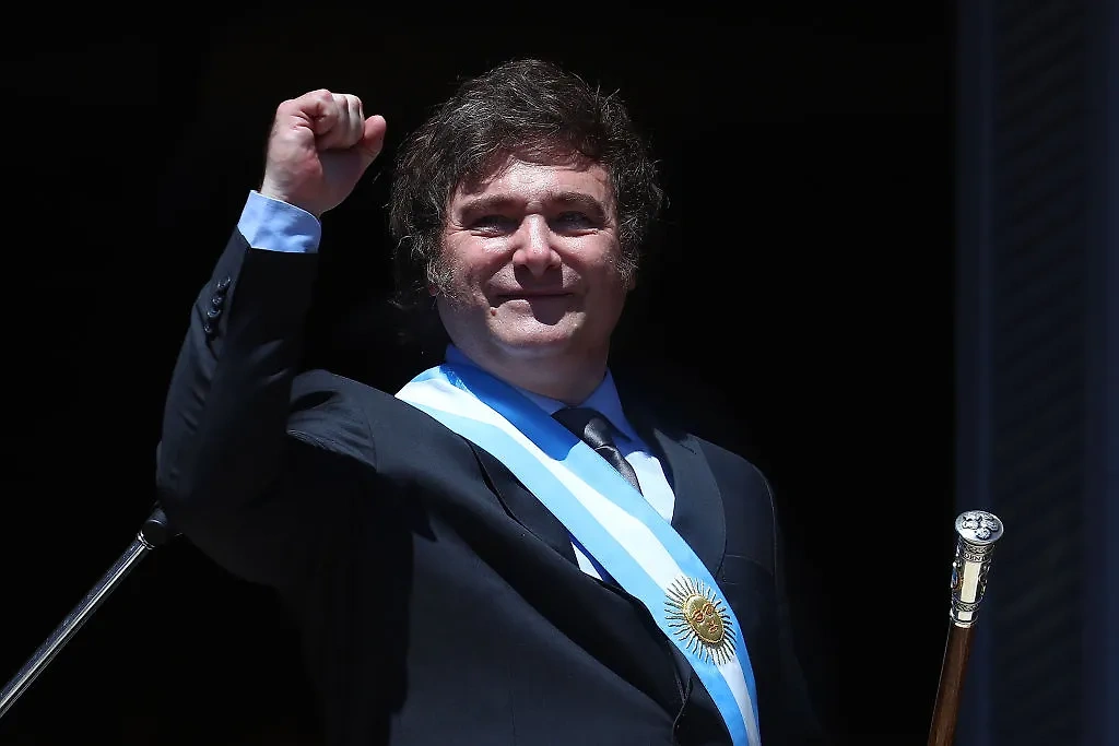 Новый президент Аргентины Хавьер Милей. Обложка © Getty Images / Marcos Brindicci