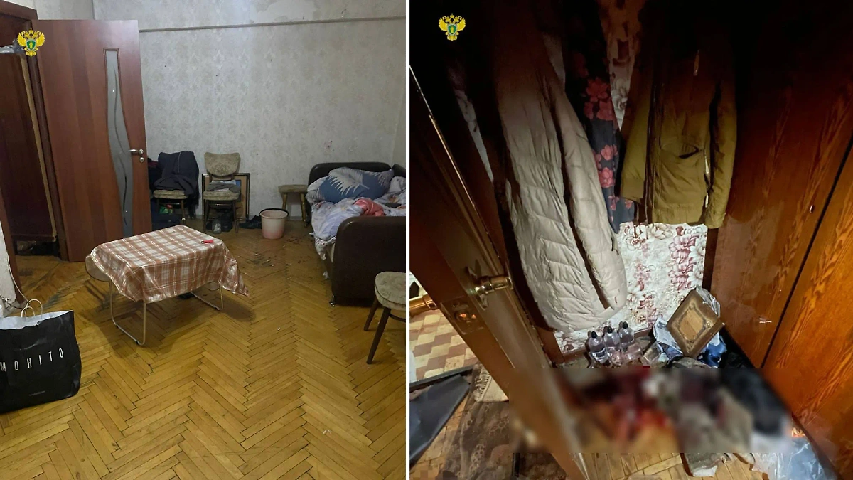 Место убийства пенсионера табуреткой. Обложка © t.me / Прокуратура Москвы