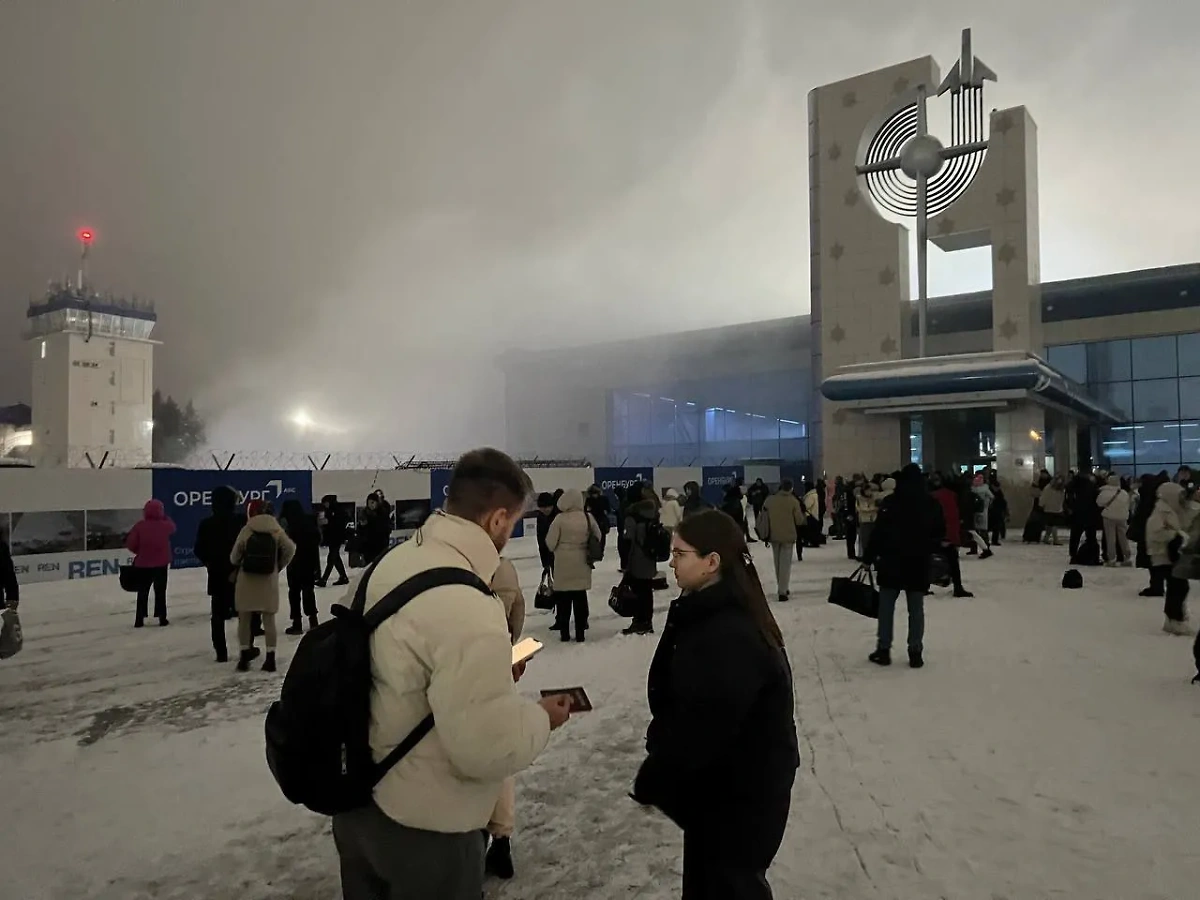 Обстановка в аэропорту Оренбурга. Видео © t.me / Lysenok