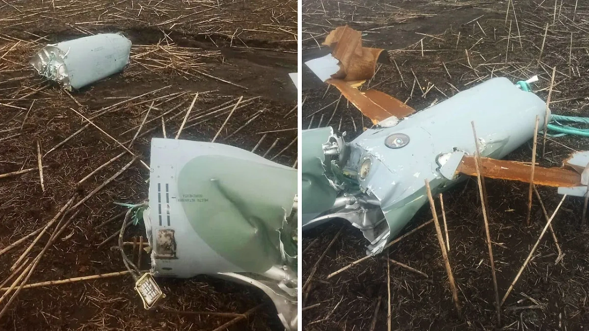 Обломки неизвестного объекта найдены в поле в Волгоградской области. Обложка © Telegram / Администрации Еланского района Волгоградской области