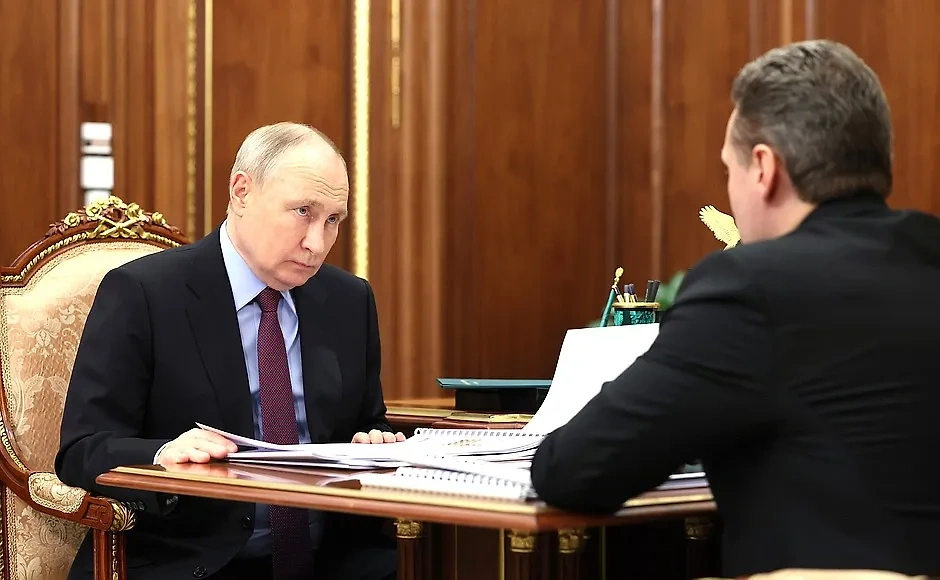 Встреча Владимира Путина и Георгия Филимонова. Обложка © kremlin.ru