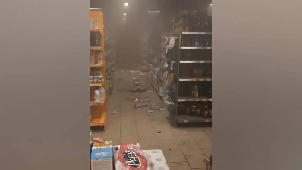Последствия пожара в магазине в Липецкой области. Фото © VK / Жесть Липецк