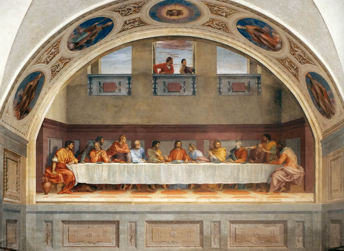 Андреа дель Сарто. "Тайная вечеря", ок. 1520 г. Фреска. Трапезная монастыря Сан-Сальви, Флоренция © Web Gallery of Art 