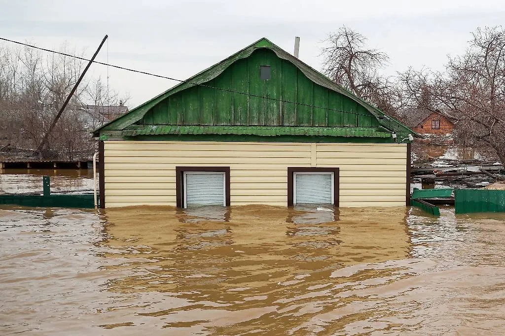 Подтопленный дом. Фото © ТАСС / Егор Алеев