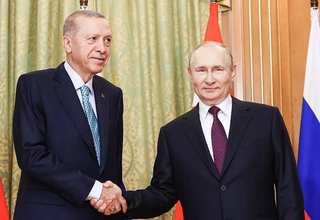 Реджеп Тайип Эрдоган и Владимир Путин. Обложка © ТАСС / Сергей Карпухин
