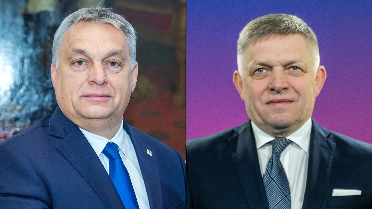 Виктор Орбан и Роберт Фицо. Коллаж © Wikipedia / European People&#x27;s Party, © Wikipedia