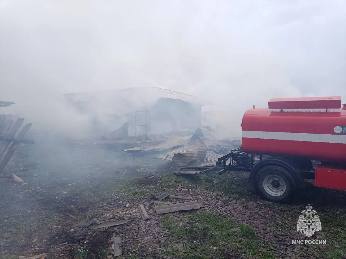 Ребёнок погиб при пожаре в доме в башкирском селе Михайловка. Обложка © МЧС Башкортостан