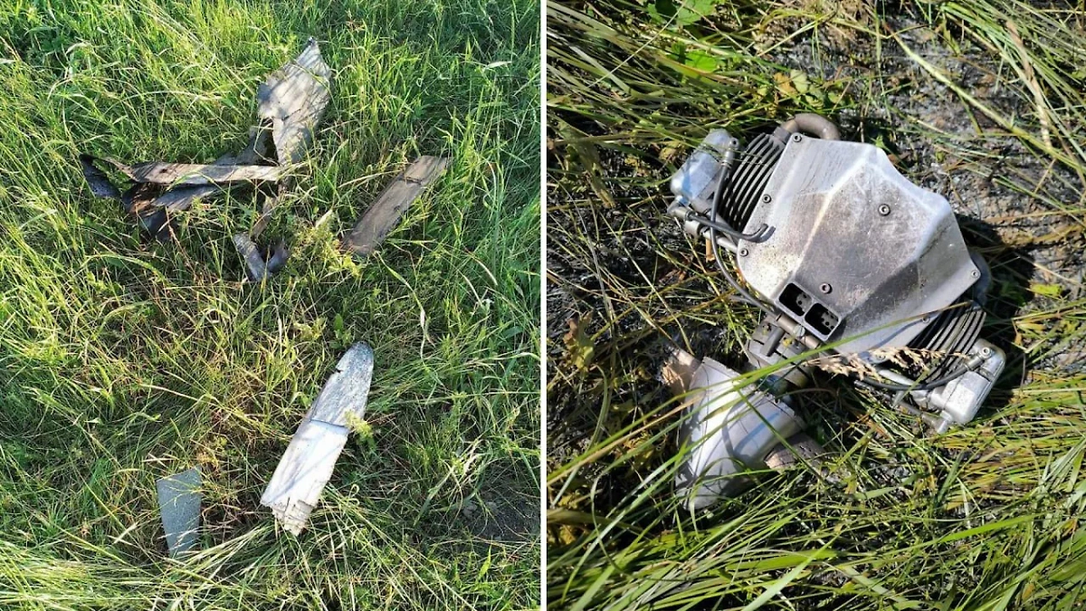 Обломки беспилотника, упавшего в Адыгее. Обложка © Telegram / Мурат Кумпилов