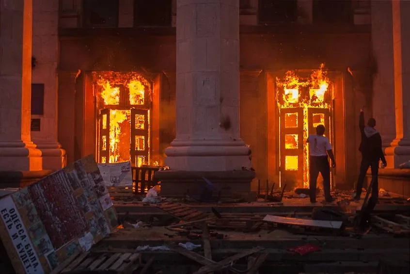 Пожар в Доме профсоюзов в Одессе, 2 мая 2014 года. Обложка © ITAR-TASS / Боровский Андрей