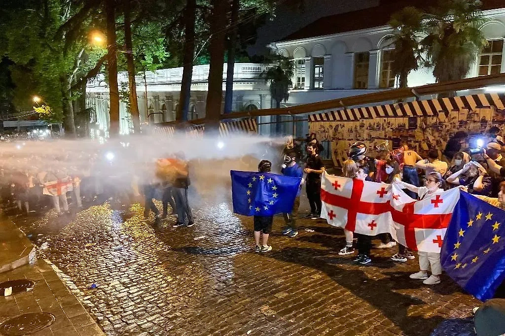 Митинг против закона об иностранных агентах в Тбилиси. Обложка © ТАСС / Михаил Егиков