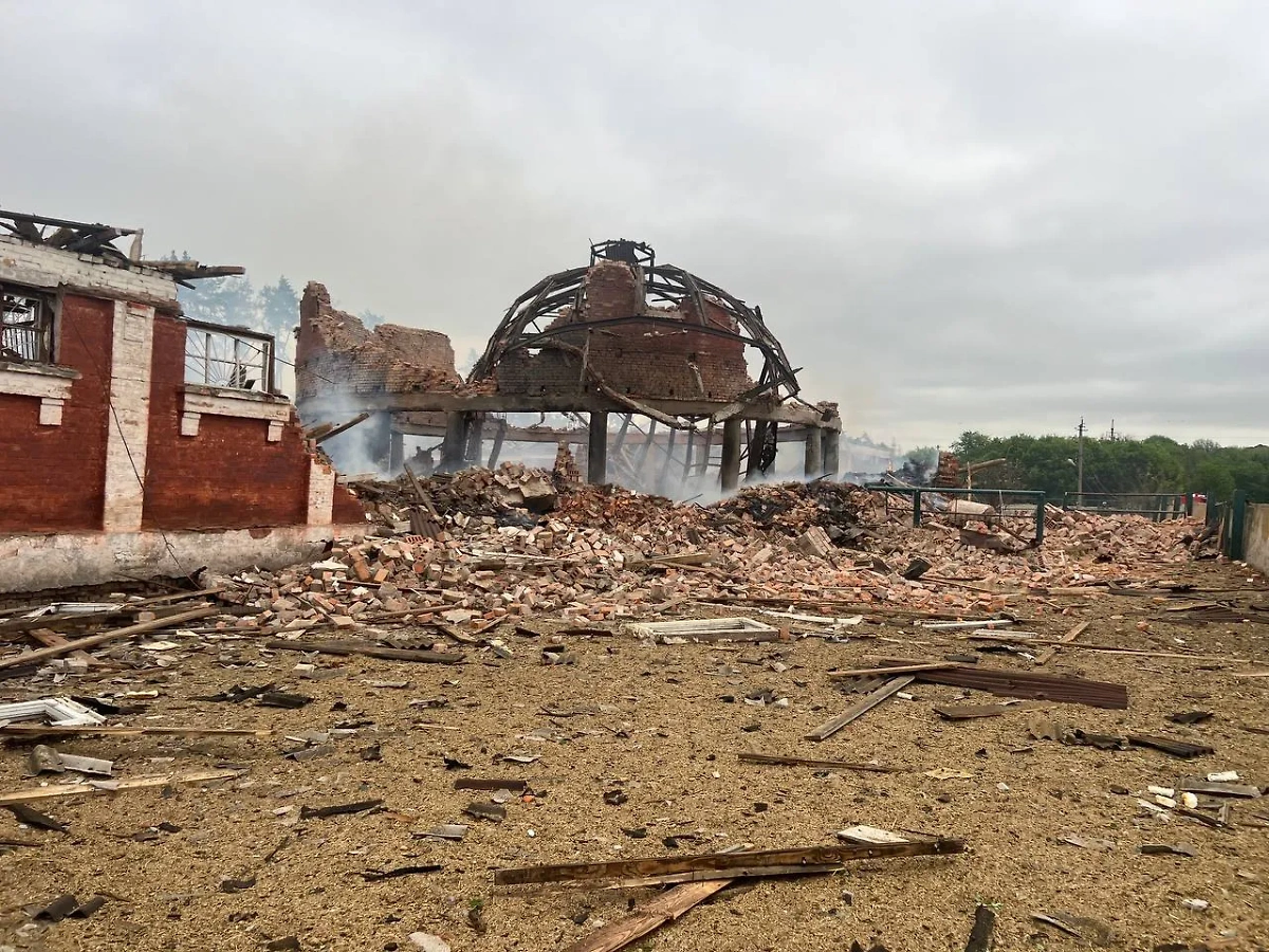 Последствия взрывов в Харьковской области. Фото © Телеграм / Гололобов Олександр