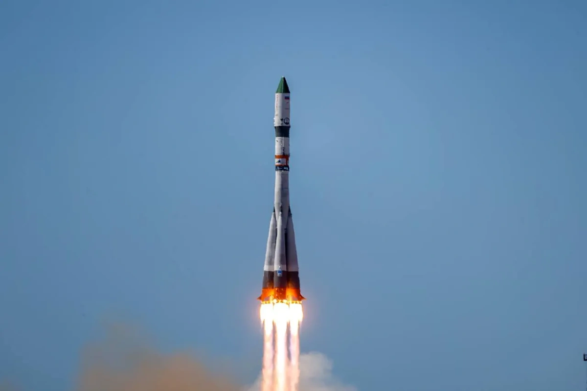 C Байконура стартовала ракета-носитель "Союз-2.1а". Фото © Telegram / Госкорпорация "Роскосмос"