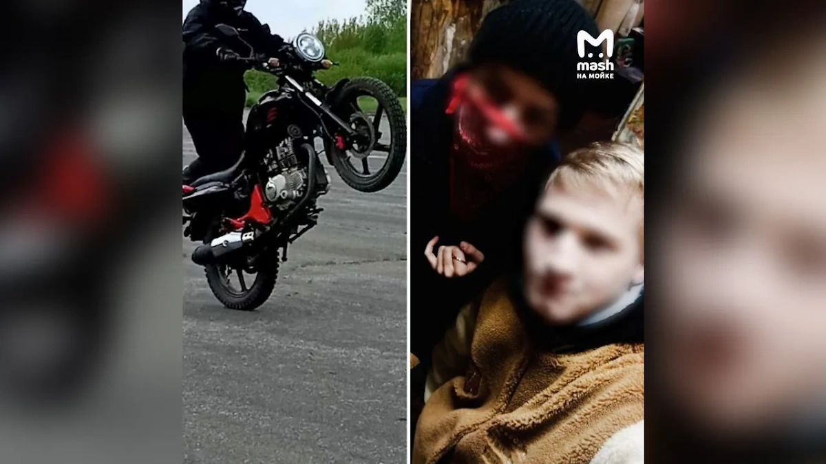 В Ленинградской области двое подростков разбились на мотоцикле, один из них погиб. Обложка © Telegram / Mash на Мойке
