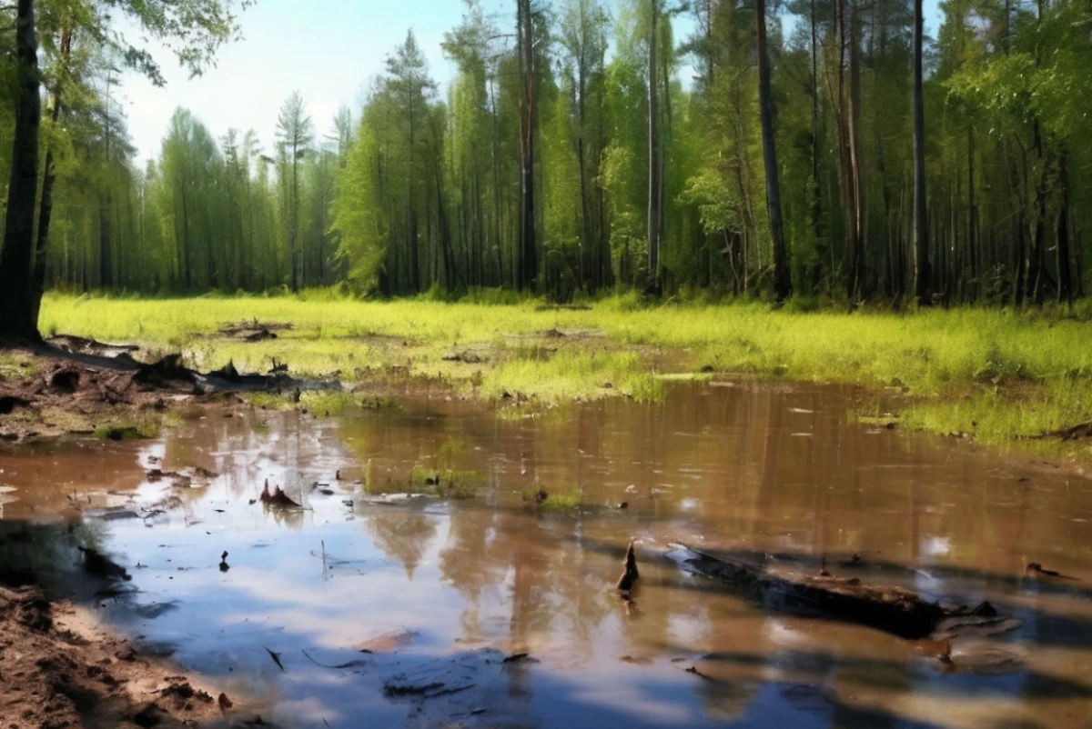 К чему снится грязное болото. Фото © Шедеврум