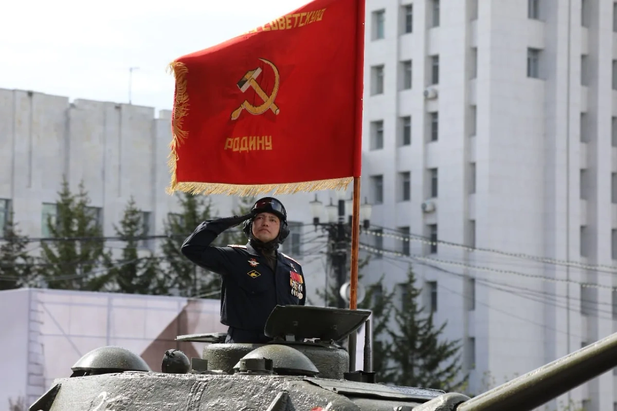 Военный парад в Хабаровске. Фото © Telegram / Минобороны РФ