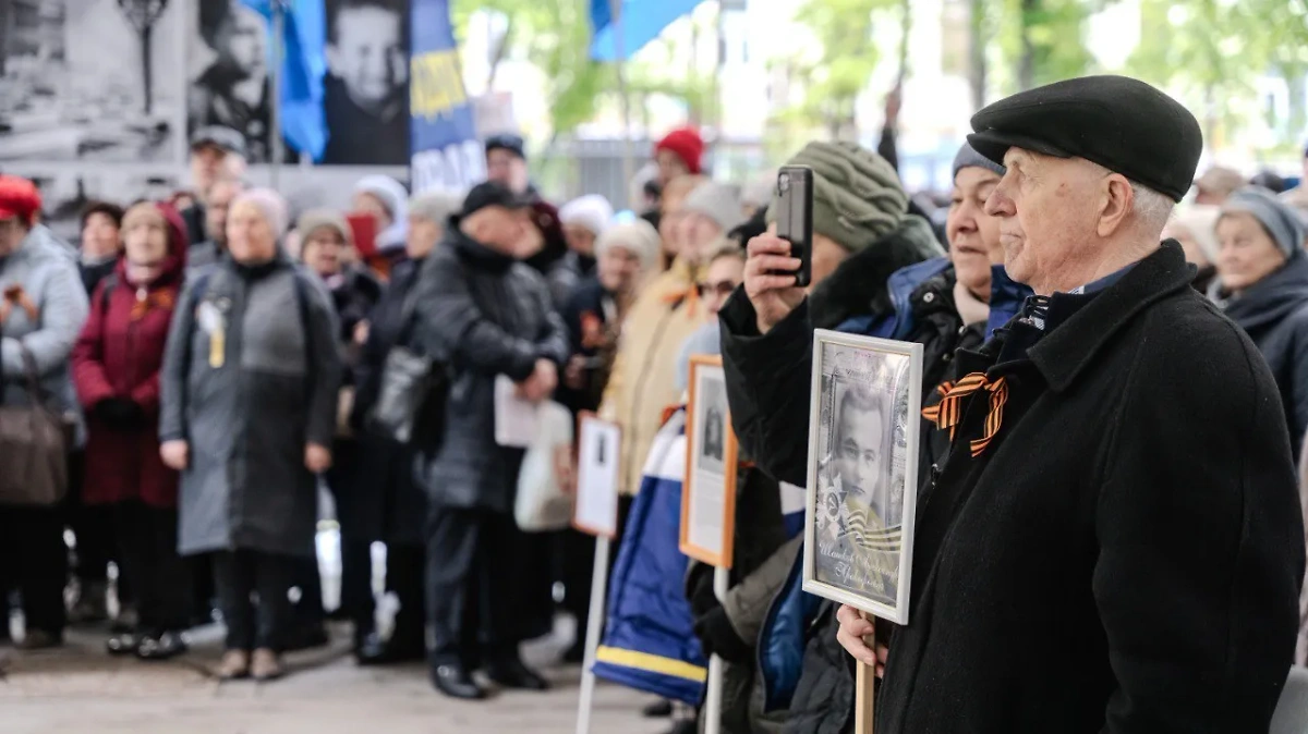 Кадр с митинга либерал-демократов в честь Дня Победы. Фото © Пресс-служба ЛДПР