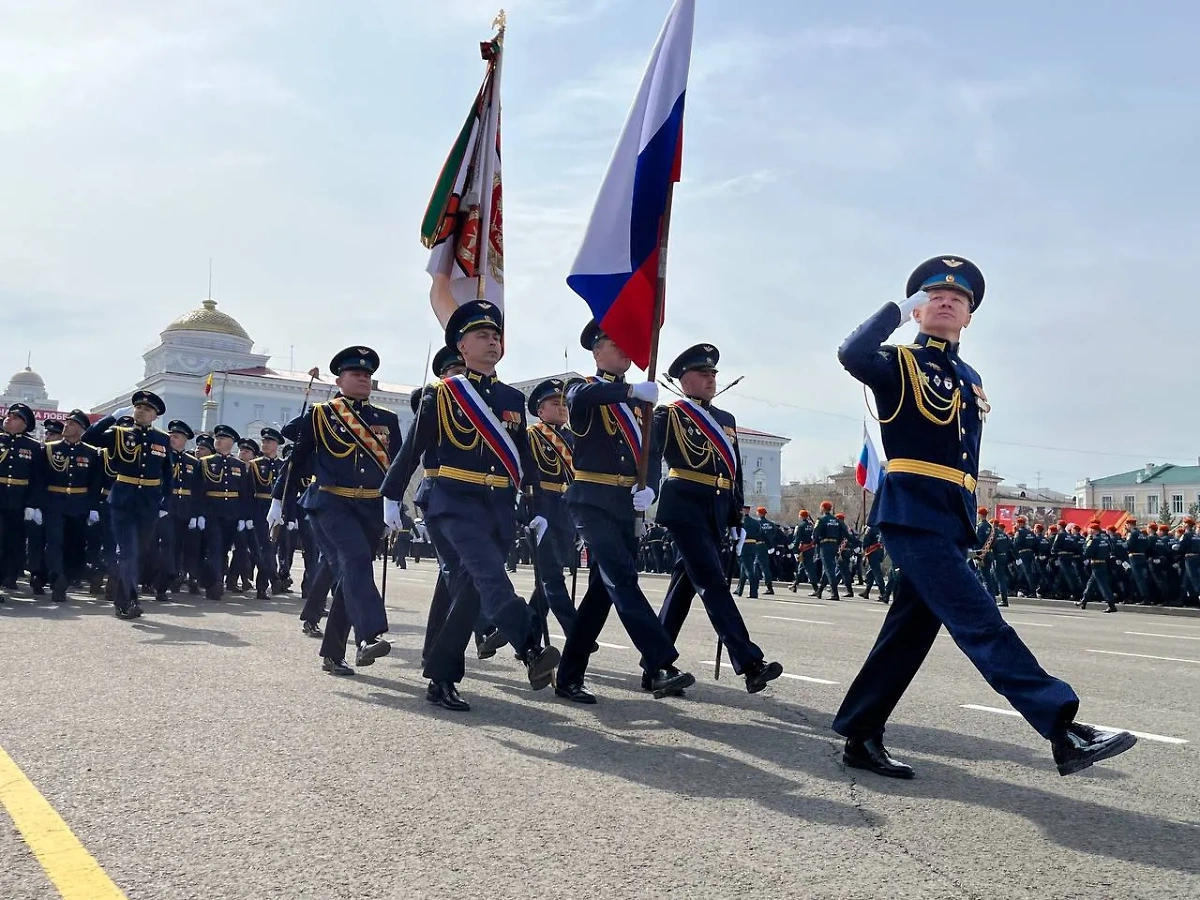 Парад Победы в Чите. Фото © Telegram / Александр Осипов | Губернатор Забайкалья