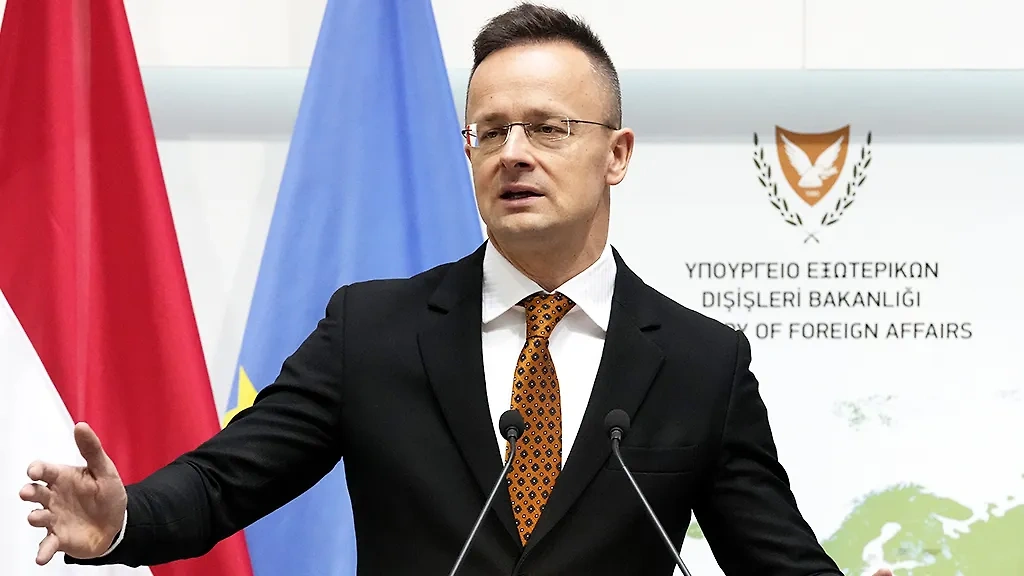 Министр иностранных дел и внешнеэкономических связей Венгрии Петер Сийярто. Фото © ТАСС / Petros Karadjias