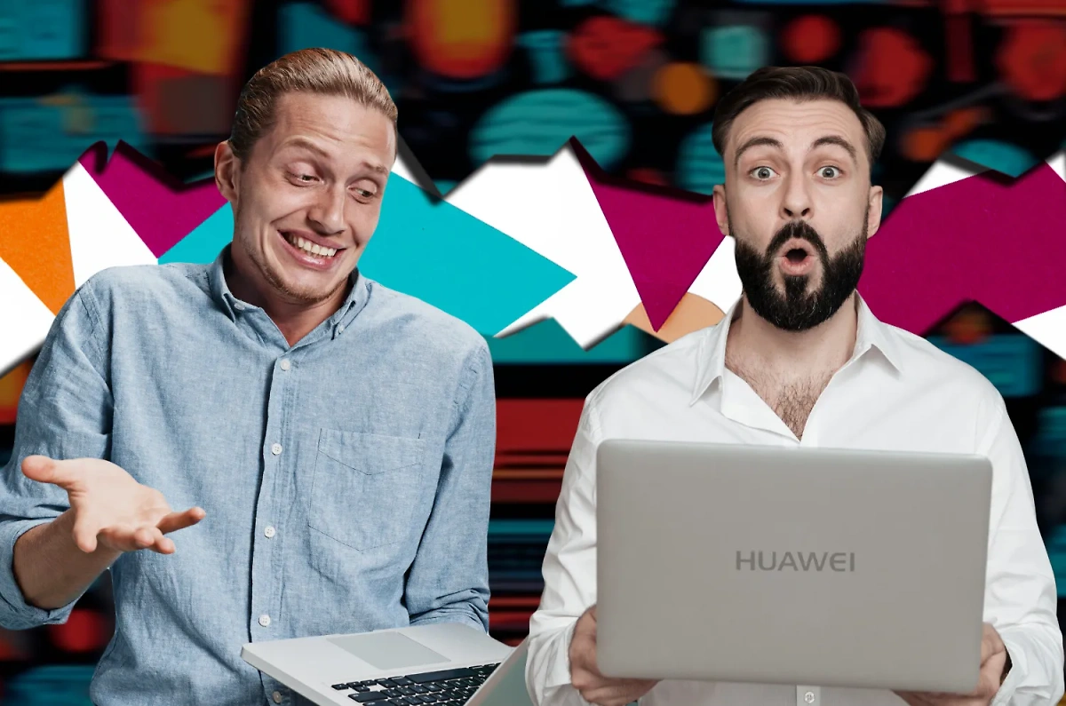 Как не ошибиться на 200 тыс. рублей — сравниваем ультрабуки Huawei MateBook X Pro 2024 и MacBook Air 15 2023. Коллаж © Life.ru. Фото © Freepik / master1305, drobotdean