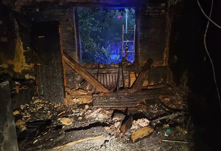 Последствия пожара в общежитии Балашихи. Обложка © Telegram / МЧС России