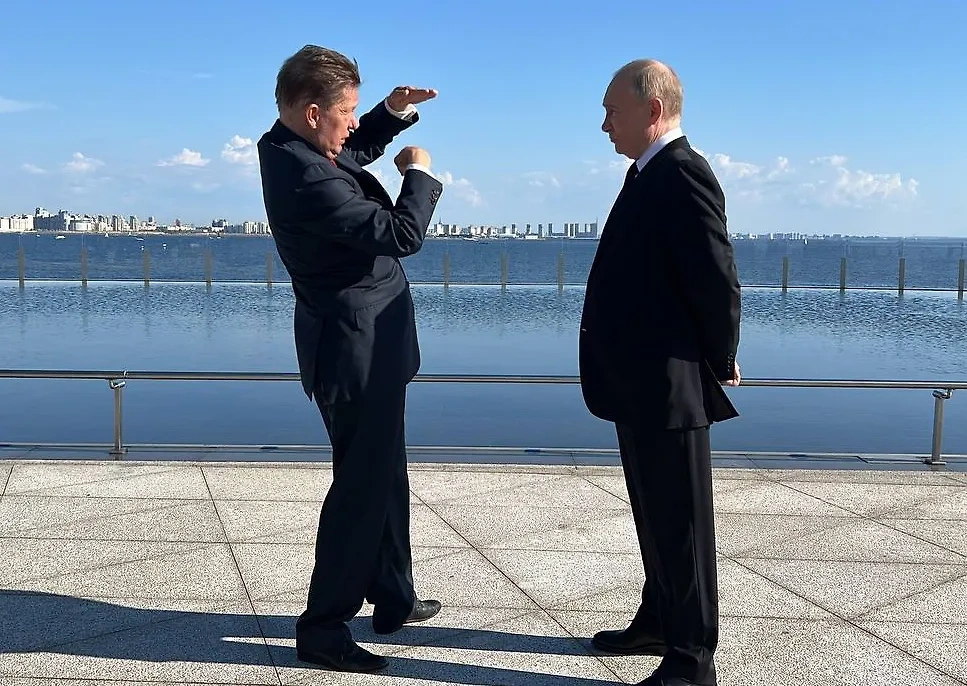 Владимир Путин и Алексей Миллер. Обложка © Life.ru / Павел Баранов