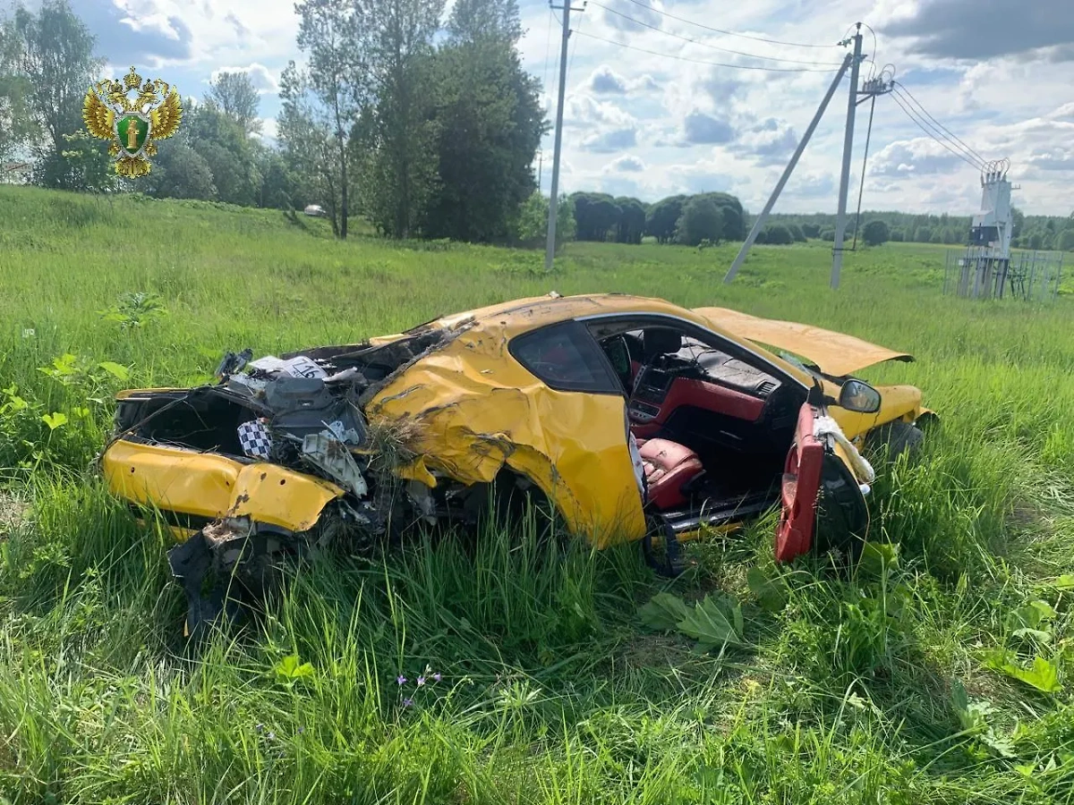 Maserati, пострадавший в ДТП в Подмосковье. Обложка © Telegram / Прокуратура Московской области
