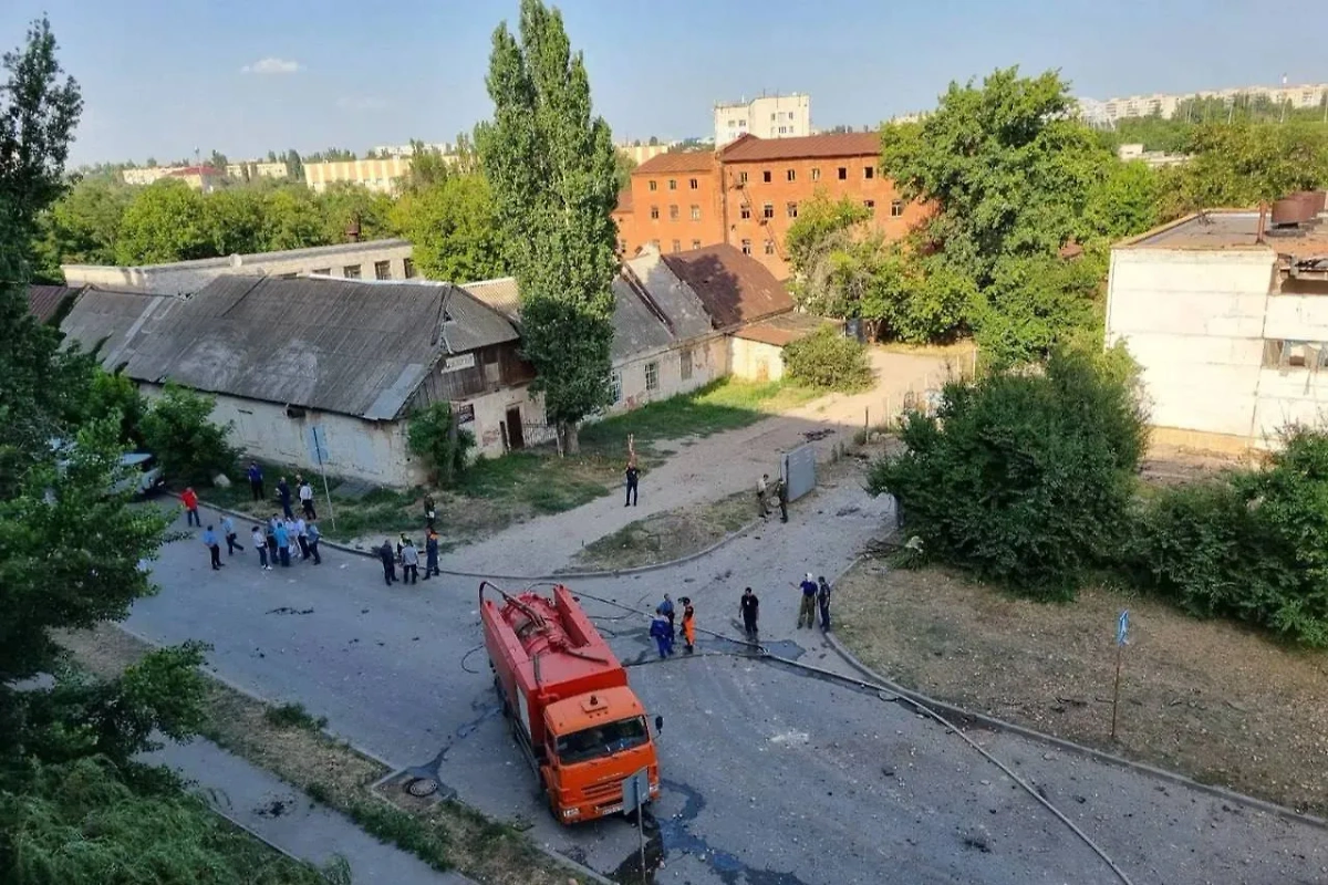 Последствия взрыва на насосной станции в Волгограде. Фото © Telegram / Короче, Волгоград