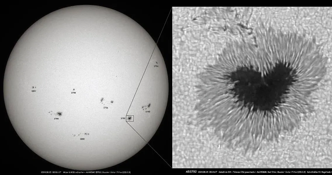 Доброе «послание» от Солнца. Фото © Telegram / AstroAlert 