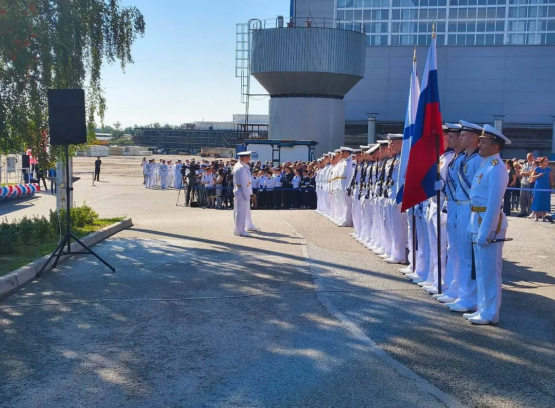 Церемония спуска на воду тральщика "Афанасий Иванников". Фото © ОСК