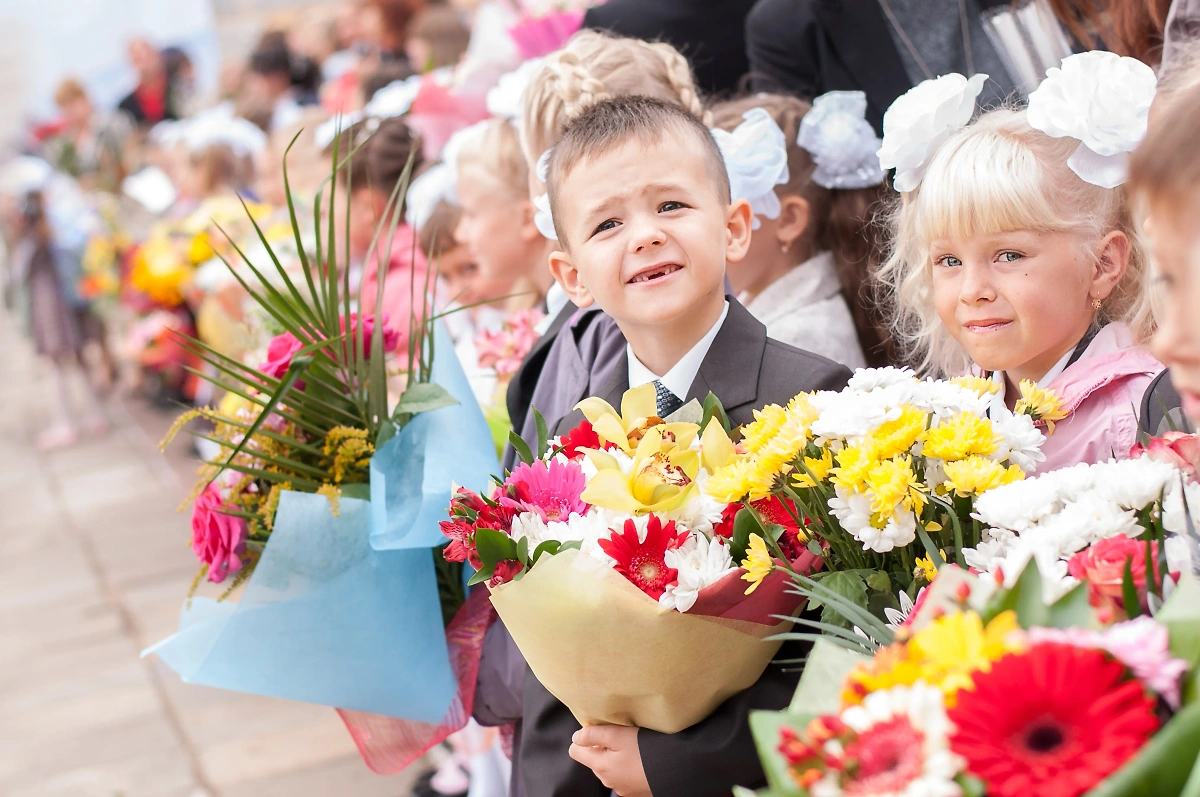 Школьная линейка на 1 Сентября. Обложка © Shutterstock / FOTODOM / Nikita Grishchenko