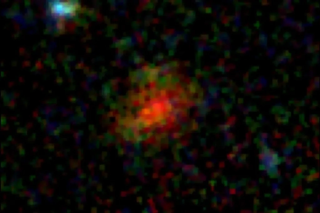 Галактика AzTECC71 на снимке обсерватории James Webb. Фото © news.utexas.edu / J.McKinney / M.Franko / C.Casey