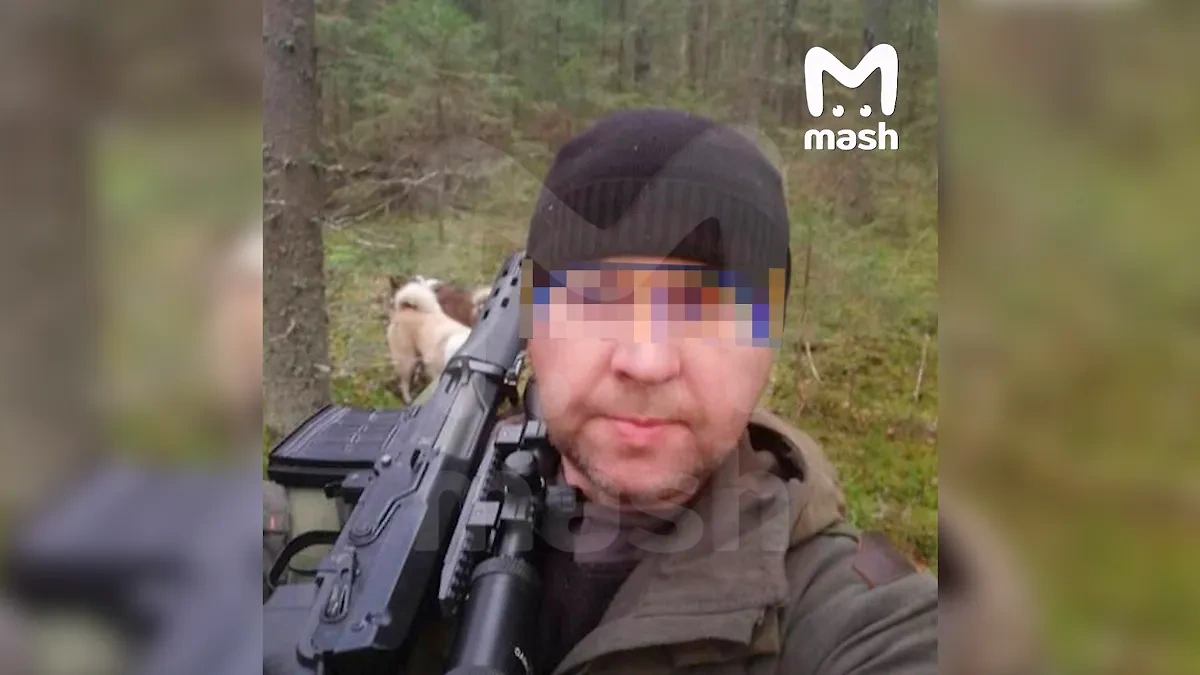 Охотник Дмитрий, который случайно ранил бабушку в Подмосковье. Обложка © t.me / Mash