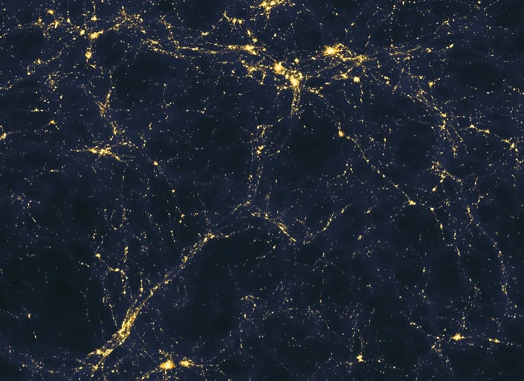 Галактические нити. Фото © Wikipedia / Andrew Pontzen,  Fabio Governato
