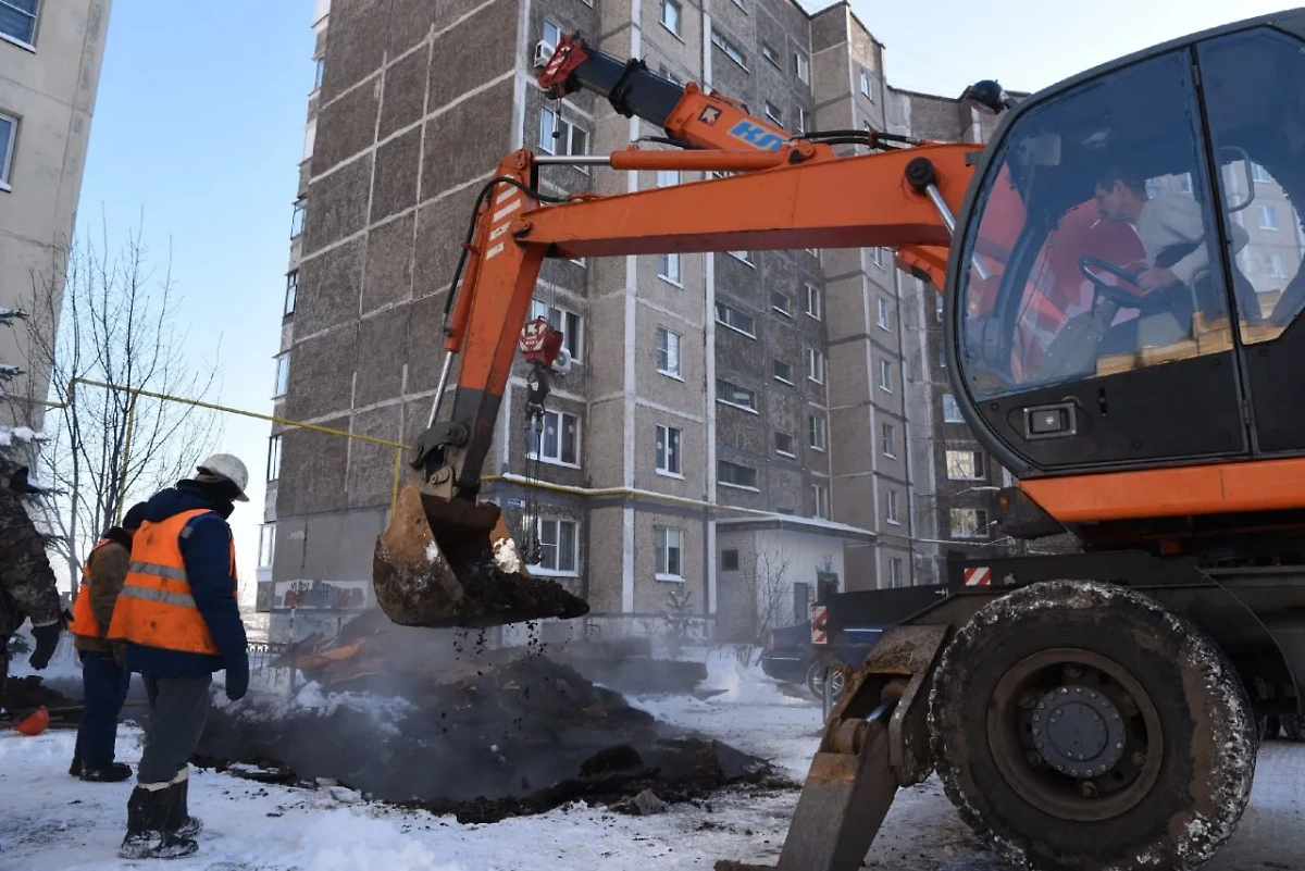 В Железногорске Курской области вернули тепло и свет после атаки ВСУ. Фото © Telegram / Роман Старовойт