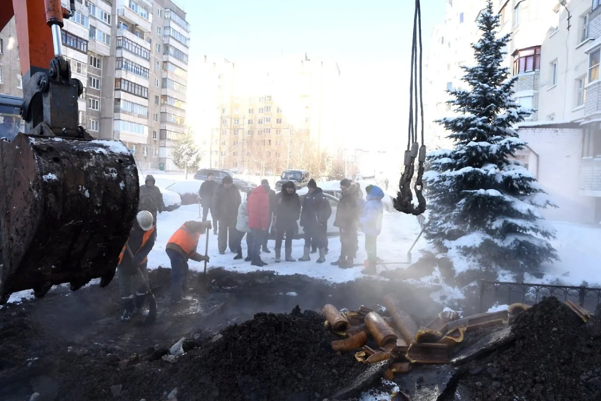 В Железногорске Курской области вернули тепло и свет после атаки ВСУ. Фото © Telegram / Роман Старовойт