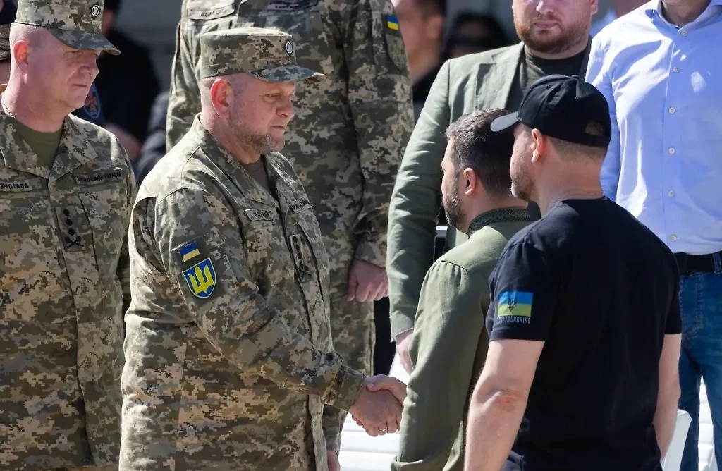 Главнокомандующий Вооружёнными силами Украины Валерий Залужный и президент Украины Владимир Зеленский. Фото © Shutterstock