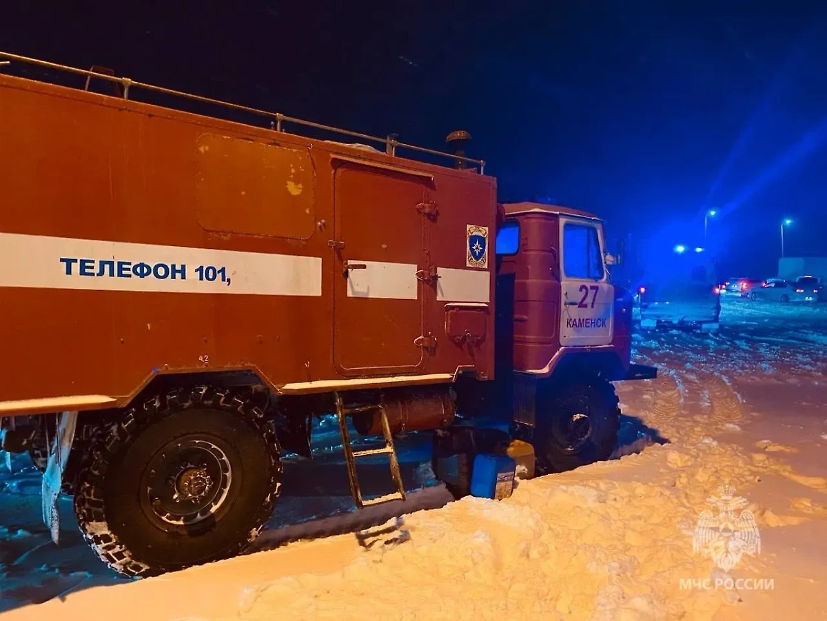 ПВР на трассе М4 "Дон" в Ростовской области. Фото © T.me / МЧС Ростовской области