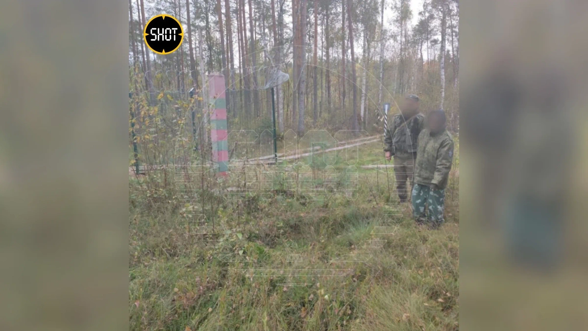 Поймать украинку удалось в лесу в Псковской области. Фото © Telegram / SHOT