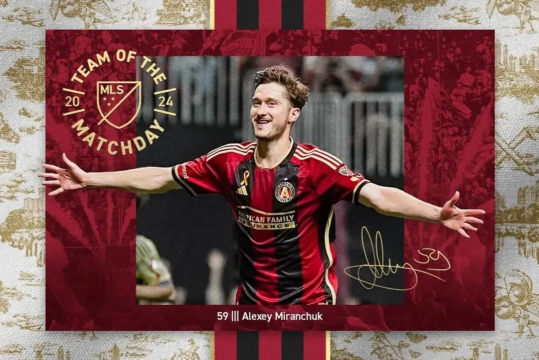 Постер с анонсом включения Миранчука в сборную MLS. Обложка © Atlanta United FC