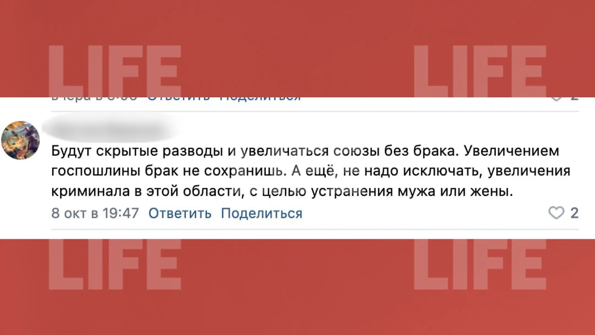 Читатель Life.ru оценил повышение госпошлин на развод. Фото © Life.ru