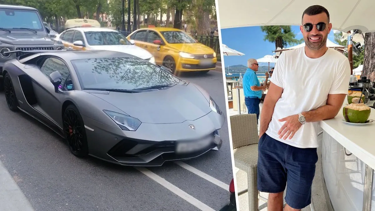 Lamborghini Aventador на велодорожке и её владелец — мостостроитель Михаил Амирян. Обложка © Telegram / Дептранс Москвы / Михаил Амирян