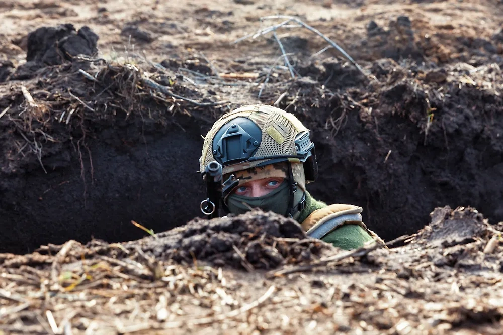 Боевые действия на линии боевого соприкосновения в зоне СВО. Обложка © Shutterstock / FOTODOM / Drop of Light