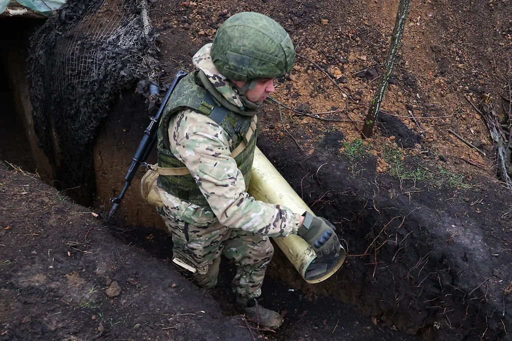 Солдат в зоне СВО. Фото © TACC / Александр Полегенько