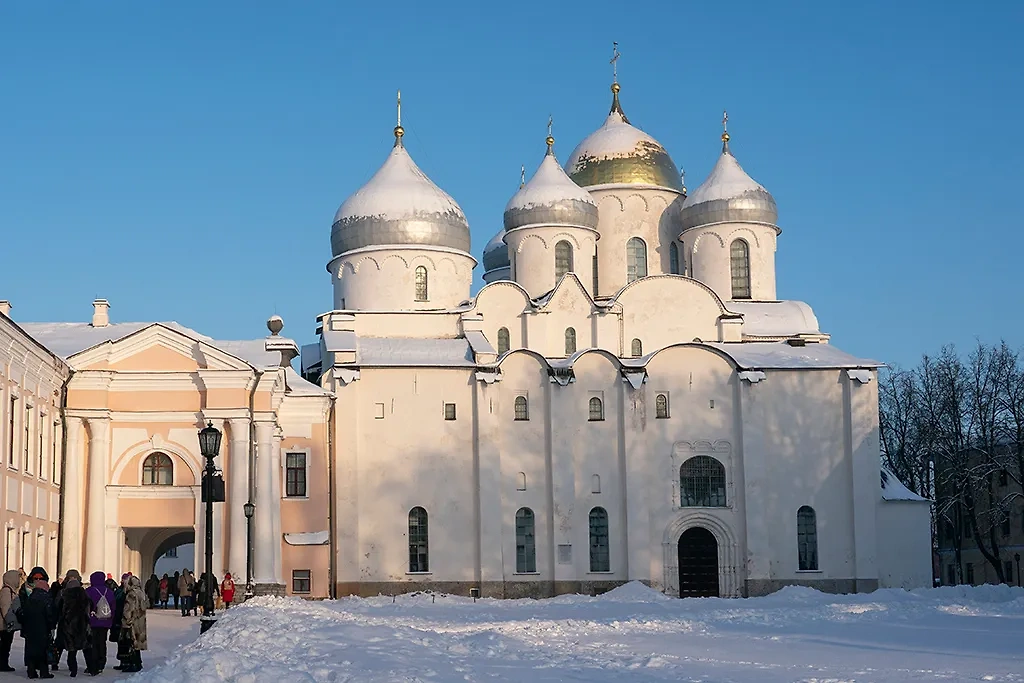 Софийский собор — сердце Новгорода и одновременно древнейший храм Киевской Руси на территории нашей страны. Фото © ТАСС / Артем Житенев